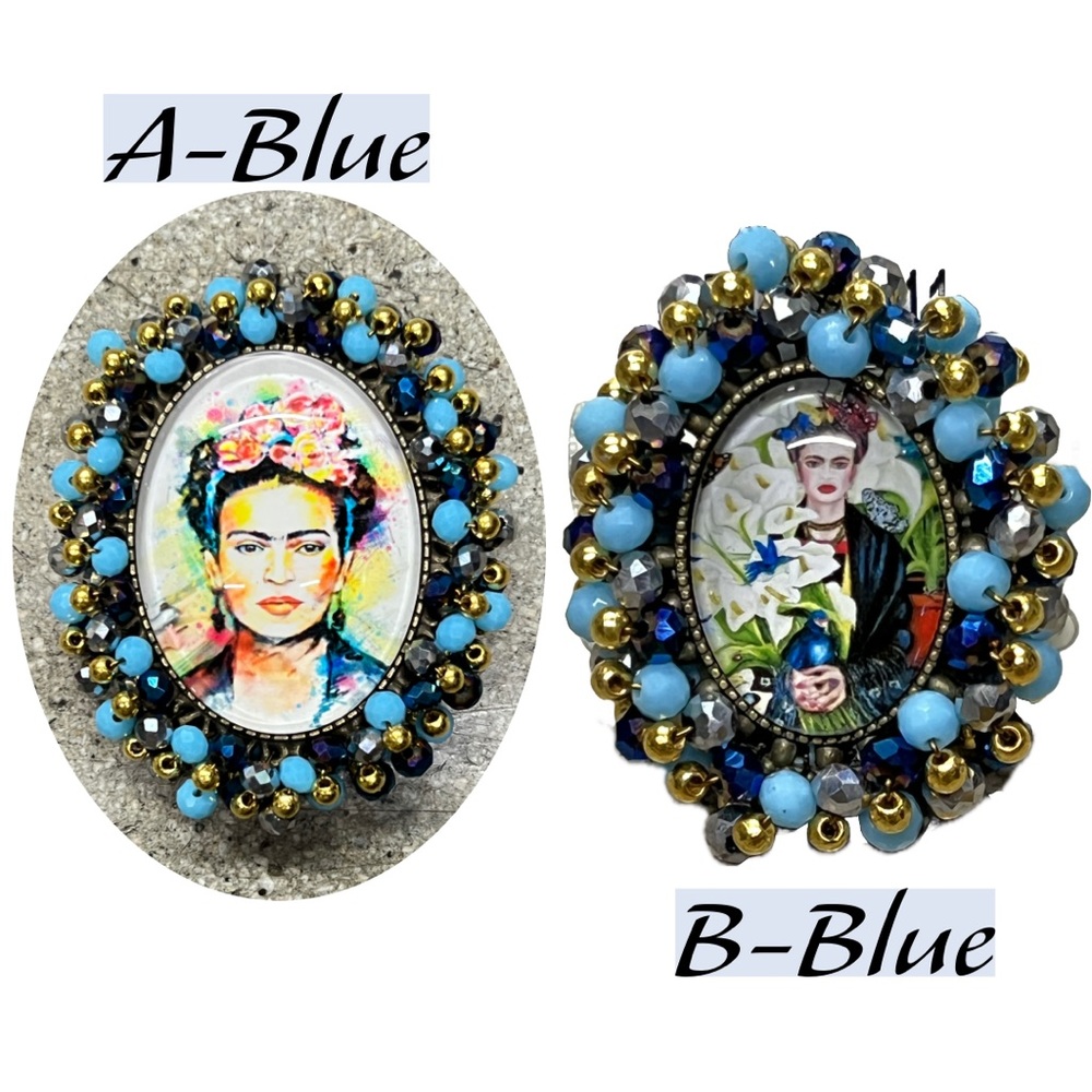 Frida Kahlo Ring In Multicolor Beads - Picture 7 of 8